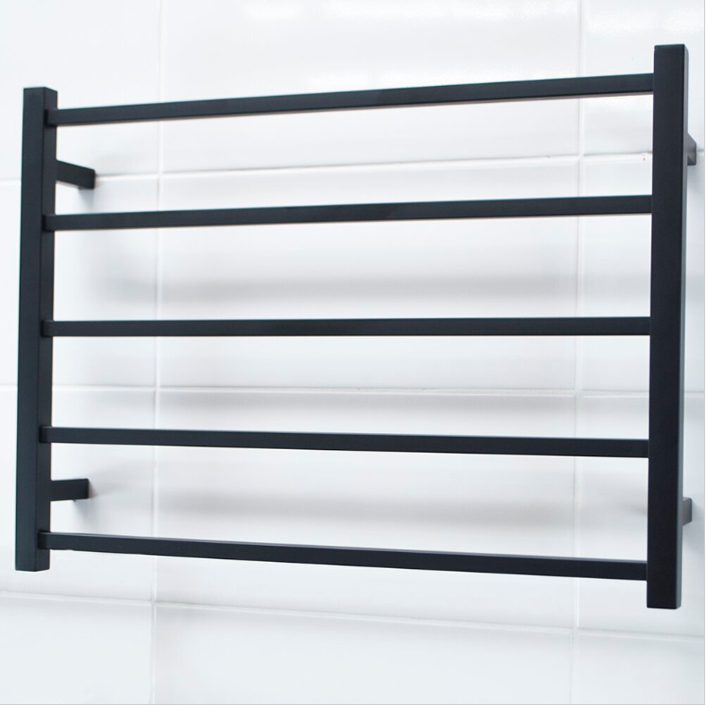 Radiant BSTR03 Square 5 Rung Heated Towel Ladder Matte Black