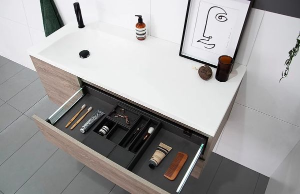 Drift 1200mm Wall Hung Vanity Open Drawer