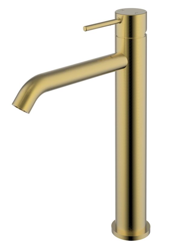 Hali High Rise Basin Mixer Brushed Gold