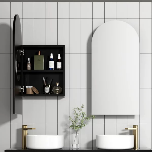 Cassa Design Arched 900 450 Mm Matte Balck Shaving Cabinet Inside 1147x1147.png