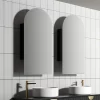 Cassa Design Arched 900 450 Mm Matte Black Shaving Cabinet Side 1200x1200.png