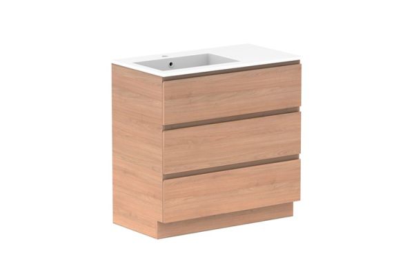Glacier All Drawer Cast Marble Trio 900 Left1119