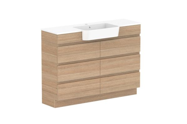 Glacier Semi Recessed All Drawer Cast Marble Trio 12003858