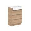 Glacier Semi Recessed All Drawer Cast Marble Trio 6003860
