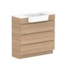 Glacier Semi Recessed All Drawer Cast Marble Trio 9003866