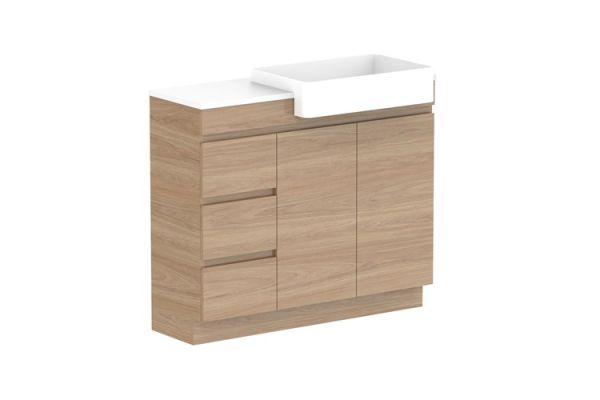 Glacier Semi Recessed Conventional Benchtop Trio 1050 Right2957