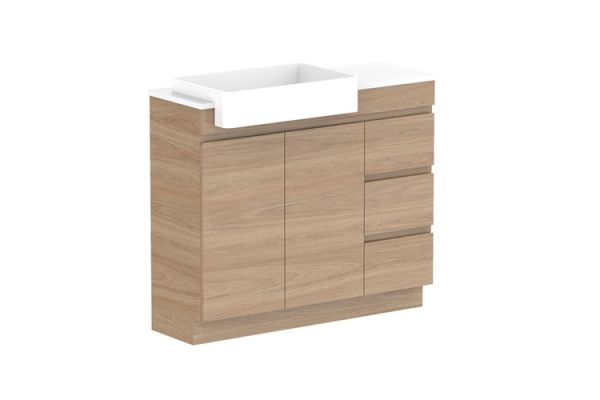 Glacier Semi Recessed Conventional Benchtop Trio 1050 Right2959