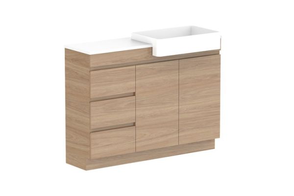 Glacier Semi Recessed Conventional Benchtop Trio 1200 Right2967