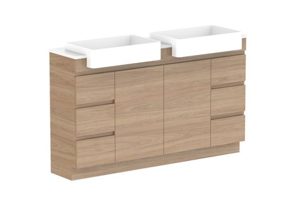 Glacier Semi Recessed Conventional Benchtop Trio 1500 Double2973