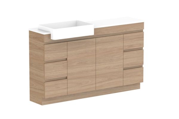 Glacier Semi Recessed Conventional Benchtop Trio 1500 Left2971