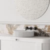 Cassa Design V Groove 360mm Solid Surface Stone Above Counter Basin Matte White Side 695x695