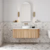 Cassa Design V Groove 1200mm Wall Hung Vanity Natural Oak Front 695x695