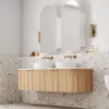 Cassa Design V Groove 1500mm Wall Hung Vanity Natural Oak Side 695x695