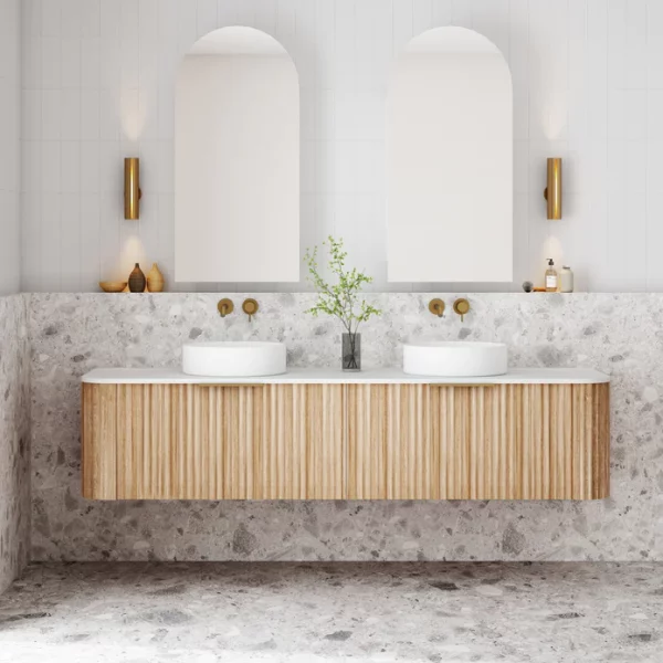 Cassa Design V Groove 1800mm Wall Hung Vanity Natural Oak Front 695x695