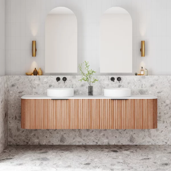 Cassa Design V Groove 1800mm Wall Hung Vanity Walnut Front 695x695