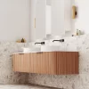 Cassa Design V Groove 1800mm Wall Hung Vanity Walnut Side 695x695