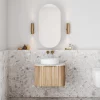 Cassa Design V Groove 600mm Wall Hung Vanity Natural Oak 695x695