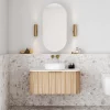 Cassa Design V Groove 900mm Wall Hung Vanity Narural Oak 695x695