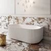 Cassa Design V Groove 1400 1500 1700mm Freestanding Back To Wall Bath Matte White Side 1390x1390.jpg