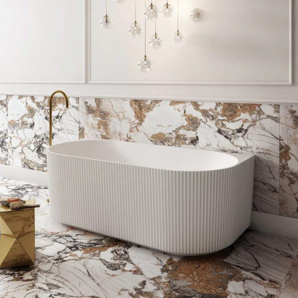 Cassa Design V Groove 1400 1500 1700mm Freestanding Back To Wall Bath Matte White Side 1390x1390.jpg