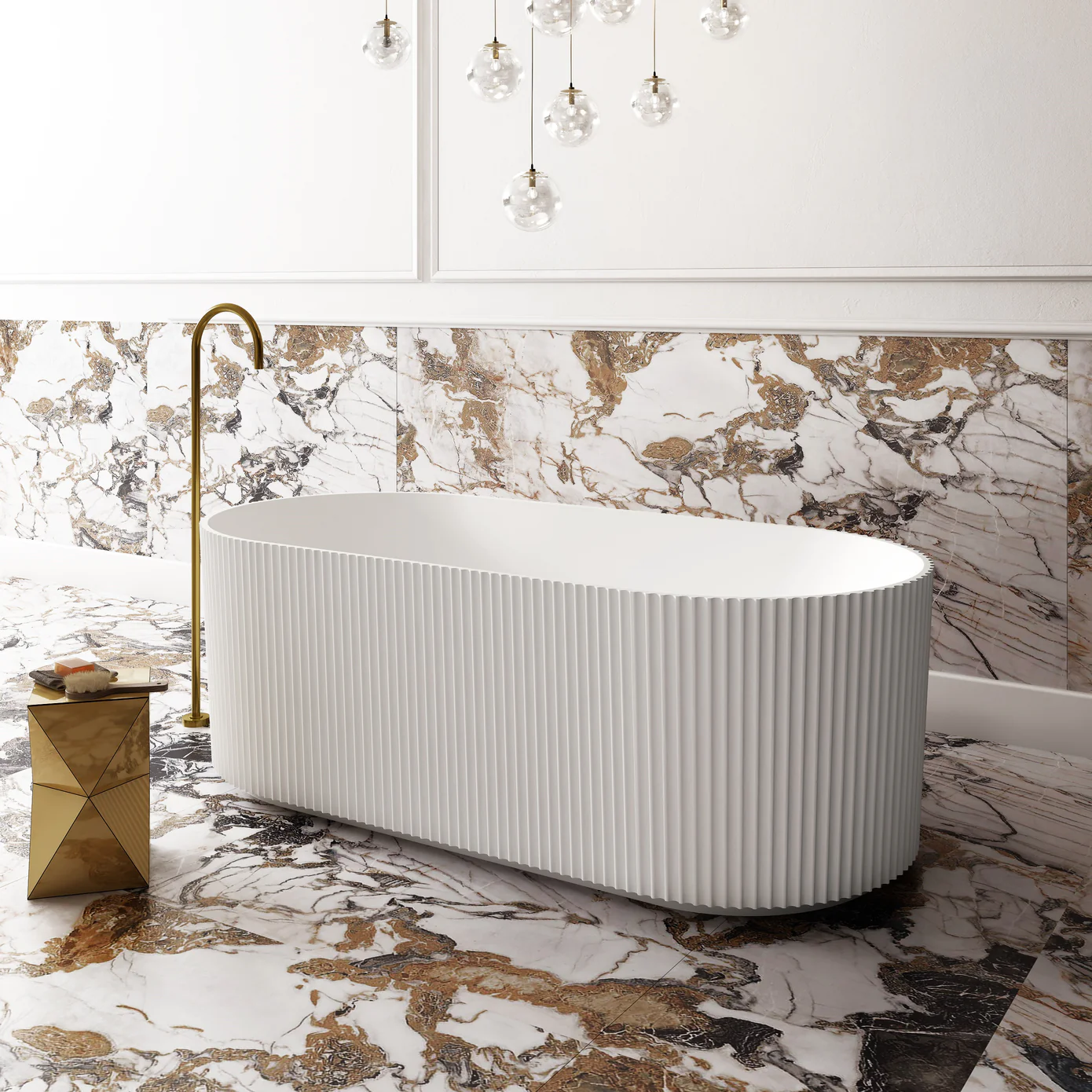 Cassa Design V Groove 1500 1700mm Freestanding Bath Matte White Side 1390x1390.jpg