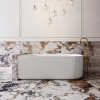 Cassa Design V Groove 1500 1700mm Freestanding Corner Bath Left Hand Corner Matte White Front 1390x1390.jpg