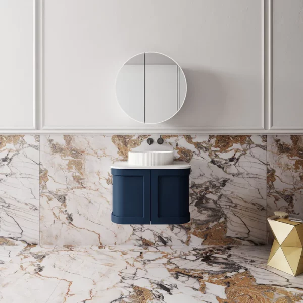 Cassa Design Westminster 600mm Wall Hung Vanity Matte Vintage Blue 700x700