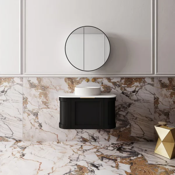 Cassa Design Westminster 750mm Wall Hung Vanity Matte Black 695x695