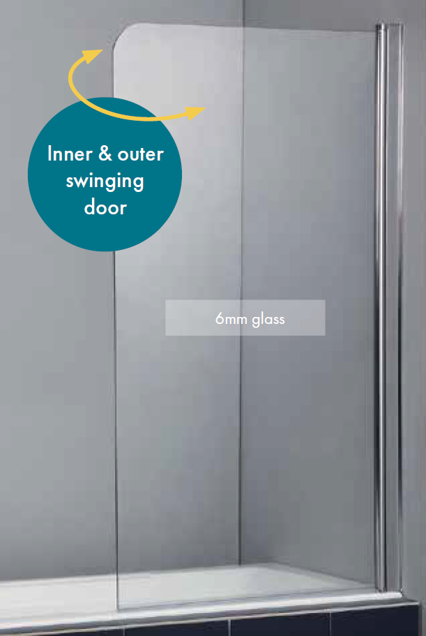 Trilogy Pivot Bath Panel Chrome