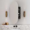 Cassa Design Elli Pill Shaving Cabinet 900 450mm Matte Black 1