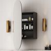 Cassa Design Elli Pill Shaving Cabinet 900 450mm Matte Black 2