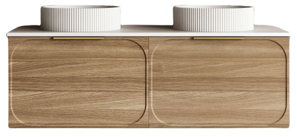 Cassa Design Cicero 1200mm Wall Hung Vanity Natural Walnut Front.nbg