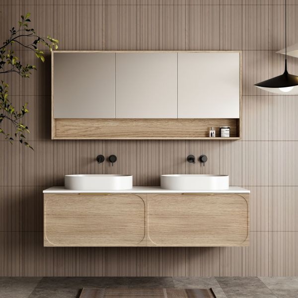 Cassa Design Cicero 1500mm Wall Hung Vanity Natural Oak Front