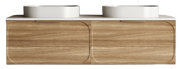 Cassa Design Cicero 1500mm Wall Hung Vanity Natural Walnut Front.nbg