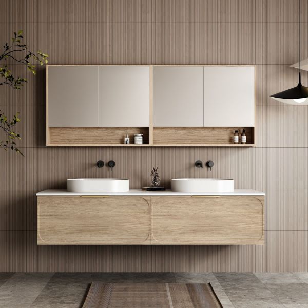 Cassa Design Cicero 1800mm Wall Hung Vanity Natural Oak Front