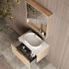 Cassa Design Cicero 750mm Wall Hung Vanity Natural Oak Top