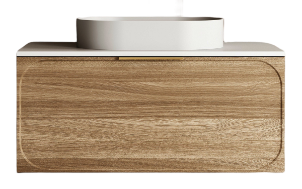 Cassa Design Cicero 900mm Wall Hung Vanity Natural Walnut Front.nbg
