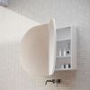 Cassa Design Elli Pill 1200 750mm Shaving Cabinet Matte White Open