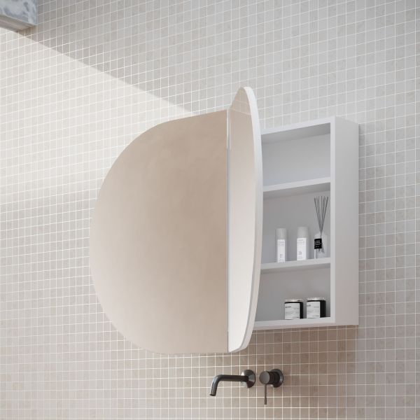 Cassa Design Elli Pill 1200 750mm Shaving Cabinet Matte White Open