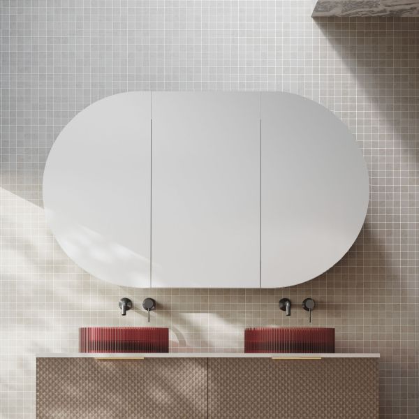 Cassa Design Elli Pill 1500 900mm Shaving Cabinet Matte White Front