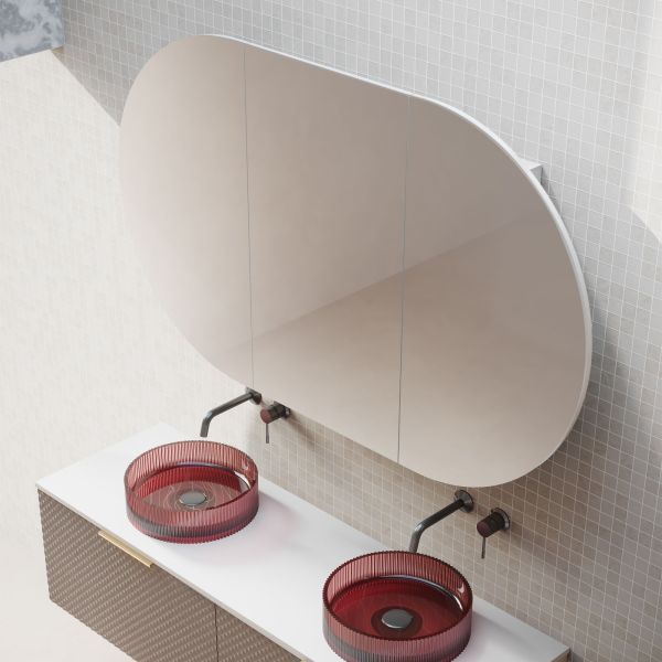 Cassa Design Elli Pill 1500 900mm Shaving Cabinet Matte White Side