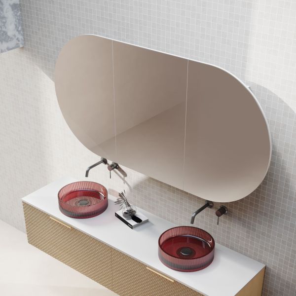 Cassa Design Elli Pill 1800 900mm Shaving Cabinet Matte White Side