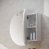 Cassa Design Elli Pill 750 600mm Shaving Cabinet Matte White Open