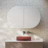 Cassa Design Elli Pill 900 600mm Shaving Cabinet Matte White Front