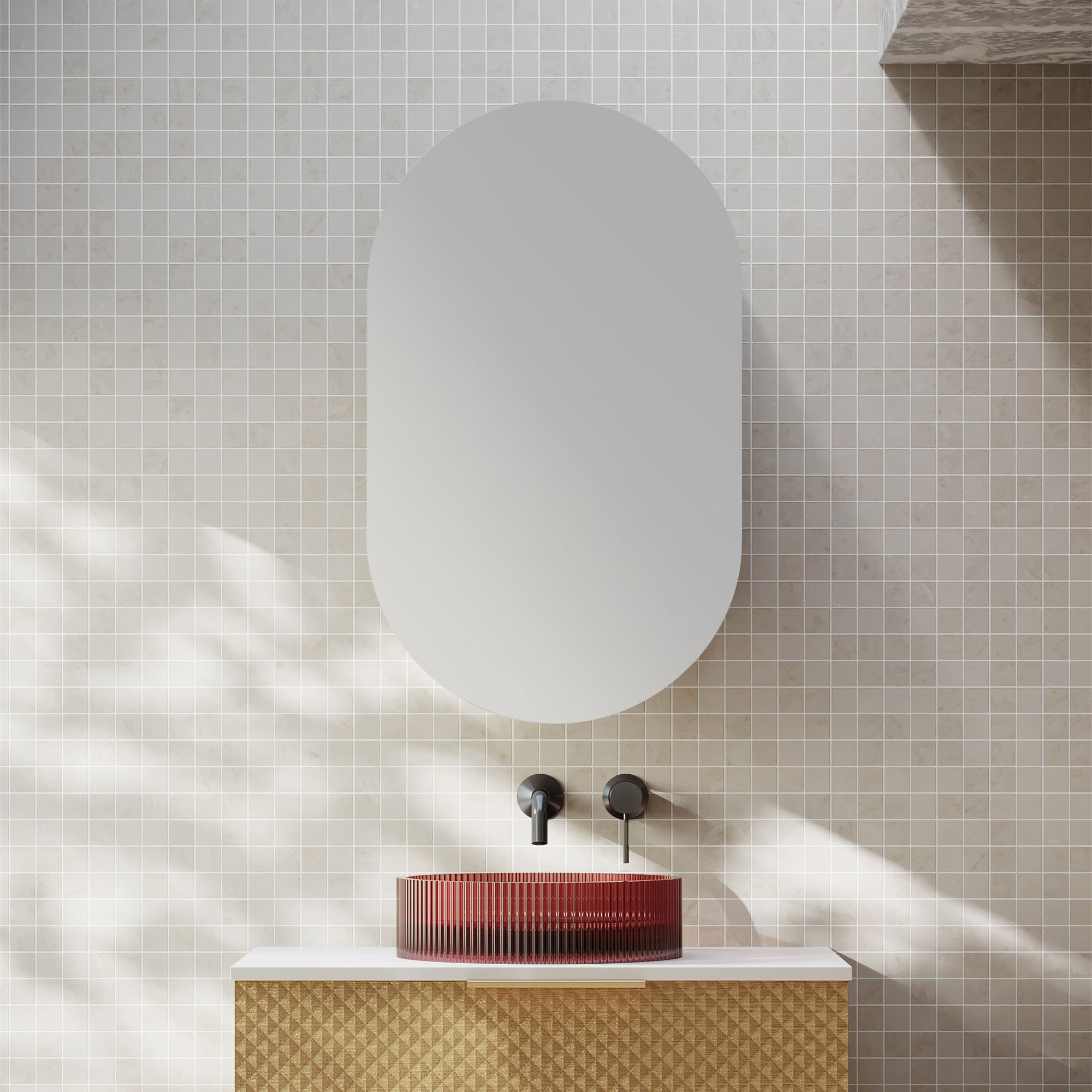 Cassa Design Elli Shaving Cabinet 600 1000mm Matte White Front (1)