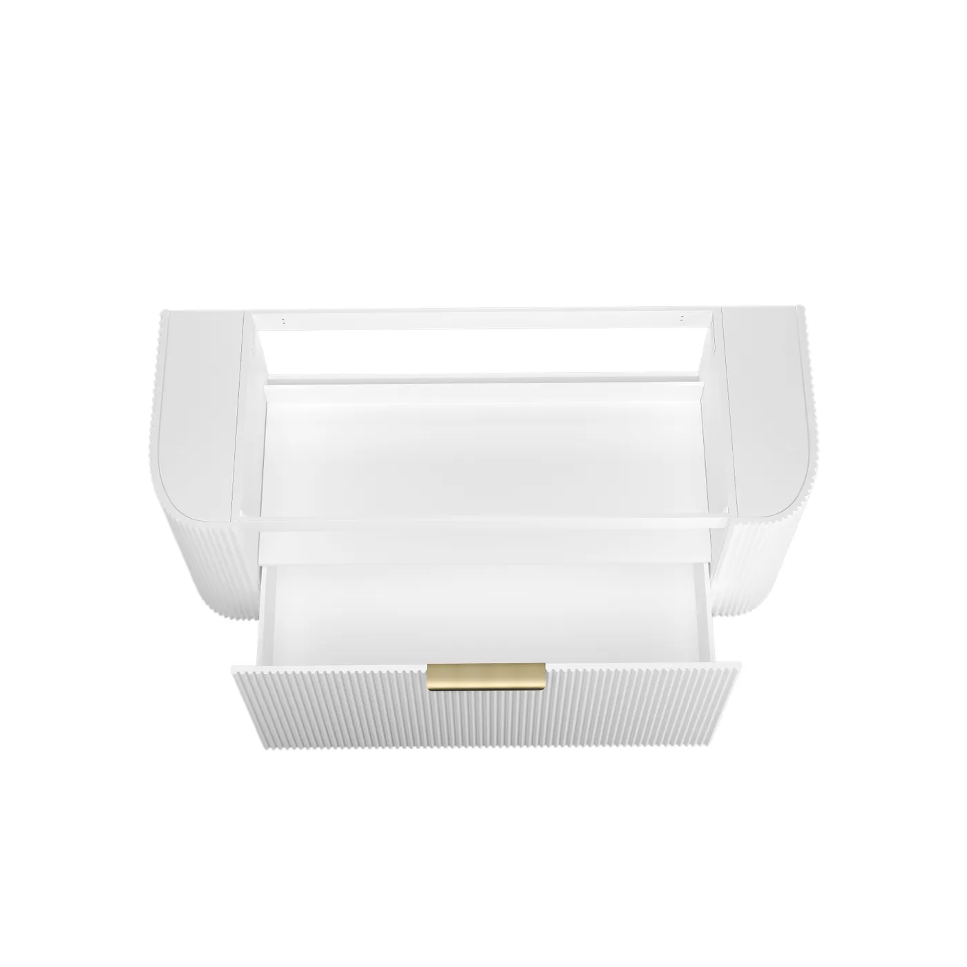 Otti Bondi 1200mm Matte White Open Top View