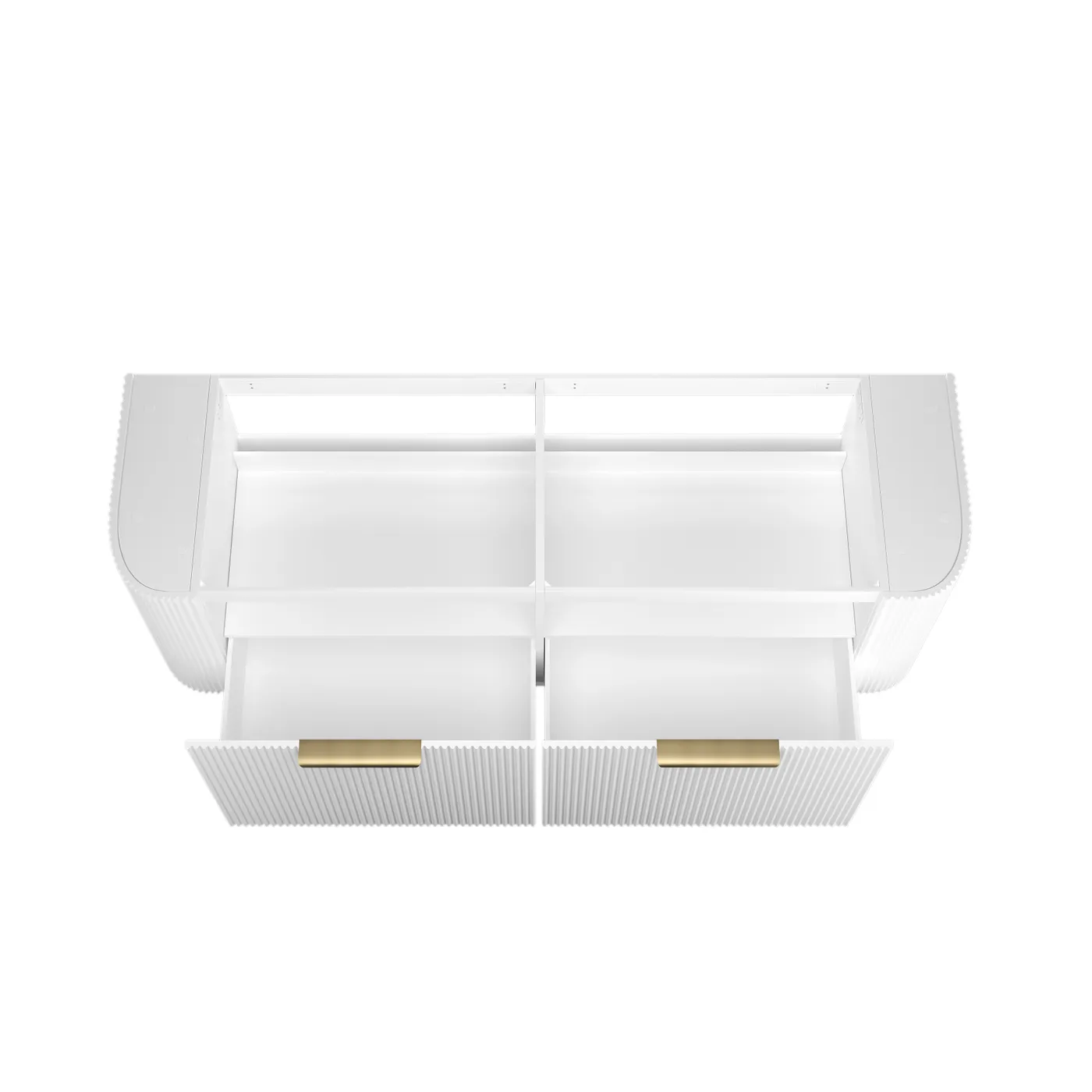 Otti Bondi 1500mm Matte White Open Top View