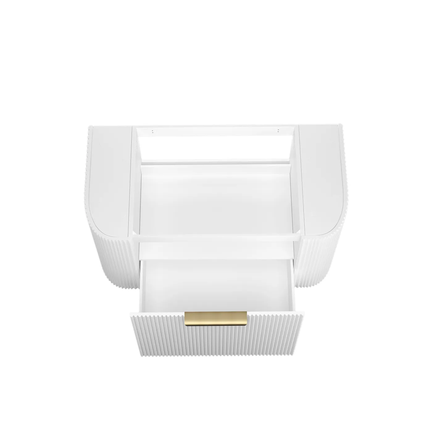 Otti Bondi 900mm Matte White Open Top View