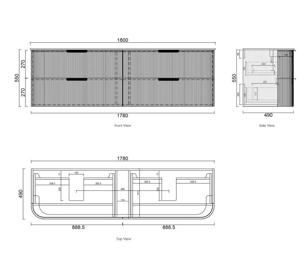 Havana 1800mm Cabinet Spec's